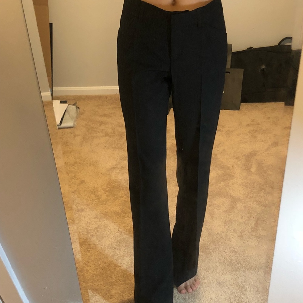 Theory Black Straight Suit Pants